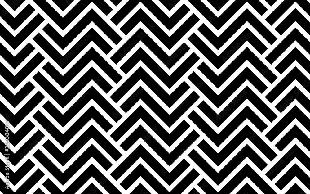 Aufkleber Vector geometric pattern. Seamless braided linear pattern.