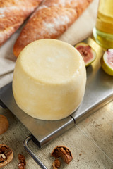 close-up view of fresh homemade cheese 