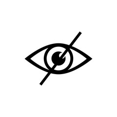 Eye icon, logo isolated on white background