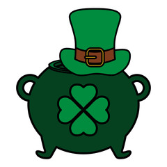 st patricks leprechaun hat with cauldron
