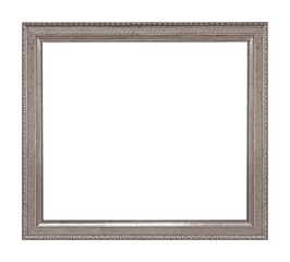 Fototapeta premium Srebrna ramka na obrazy, lustra lub zdjęcie na białym tle
