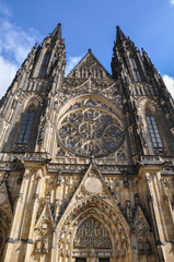 Prague - St. Vitus Cathedral (main portal) - Unesco, Czech Republic,  Metropolitan Cathedral of...