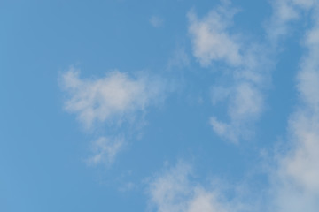 Blue sky with clouds.