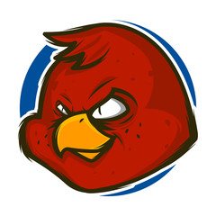angry bird mascot vector illustration