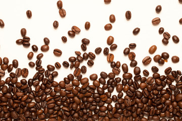 coffee beans on white background
