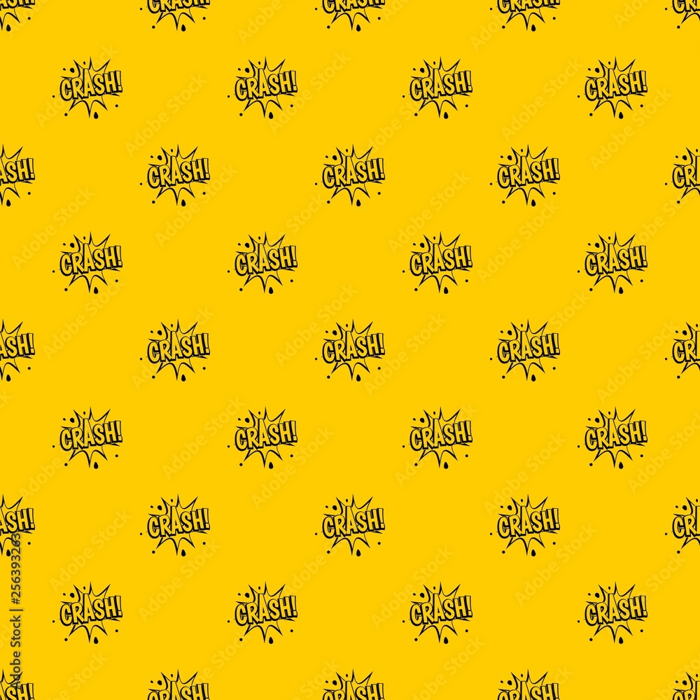 Poster crash explosion pattern seamless vector repeat geometric yellow for any design