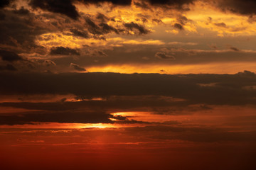 Dramatic view of twilight sunrise morning sunset evening sky and cloud