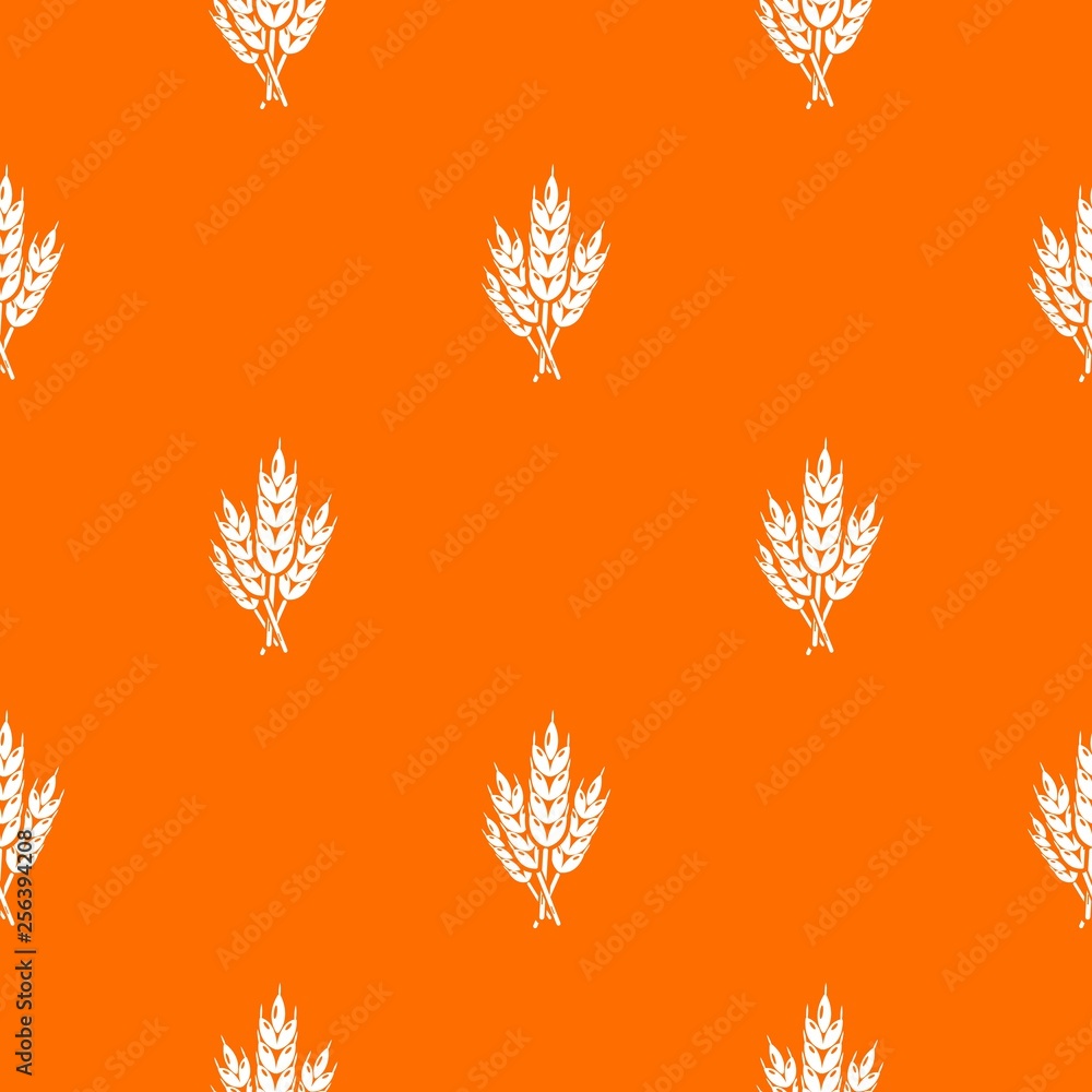 Poster wheat pattern vector orange for any web design best