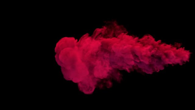 Colored torch smoke. Separated on pure black background, contains alpha channel.