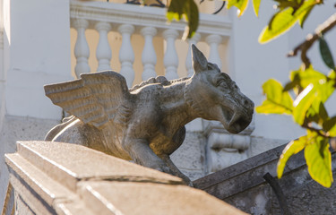 stone statue of chimera