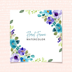 multipurpose floral frame watercolor background