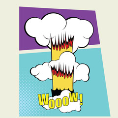 Vector comic book. Page design template. Color