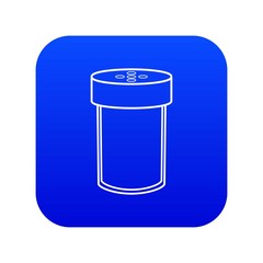 Salt shaker icon blue vector isolated on white background