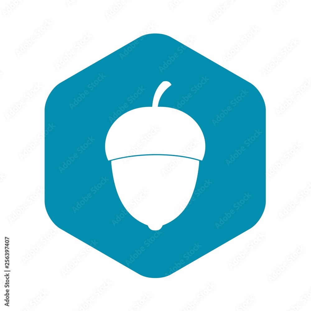 Poster acorn icon in simple style isolated vector illustration
