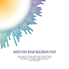 Music wave player logo. Colorful equalizer element