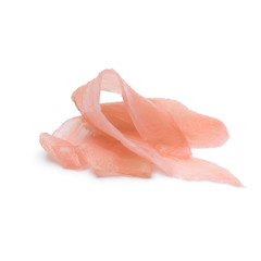 Pink pickled sushi ginger slices