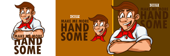 chef mascot logo illustration