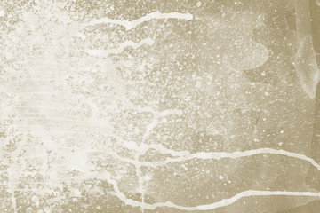 Yellow spring watercolor texture with abstract washes and brush strokes on the white paper background. Chaotic abstract organic design.