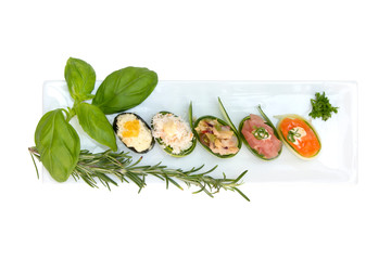 Sushi gunkan menu
