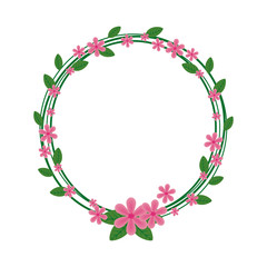 circular floral decoration icon