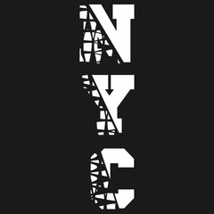 New York, the inscription on the T-shirt