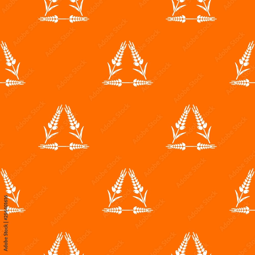 Poster winter-hardened wheat pattern vector orange for any web design best