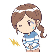 若い女性　腹痛