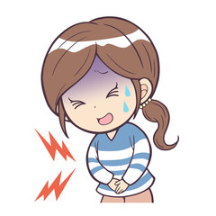 若い女性　腹痛