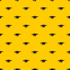 Aquatic dinosaur pattern seamless vector repeat geometric yellow for any design