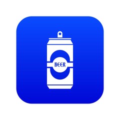 Aluminum can icon digital blue for any design isolated on white vector illustration