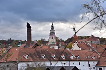View of the town of Czech Krumlov, registered in the UNESCO World Heritage List, Slide-City