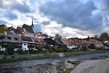 View of the town of Czech Krumlov, registered in the UNESCO World Heritage List, Slide-City