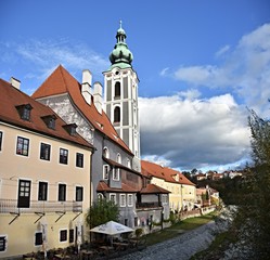 View of the town of Czech Krumlov, registered in the UNESCO World Heritage List, Slide-City