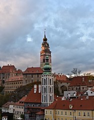 View of the town of Czech Krumlov, registered in the UNESCO World Heritage List, Slide-City
