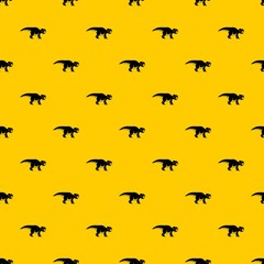 Ceratopsians dinosaur pattern seamless vector repeat geometric yellow for any design