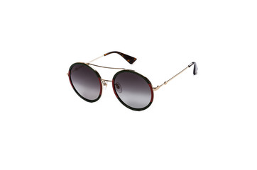 Sunglasses with gray glasses on an isolated white background