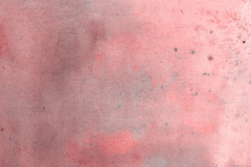 Red spring watercolor texture with abstract washes and brush strokes on the white paper background. Chaotic abstract organic design.