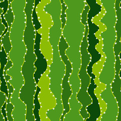 Abstract green cactus seamless pattern.