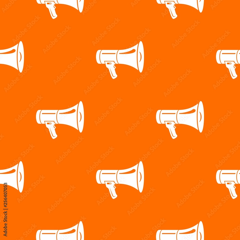 Poster megaphone pattern vector orange for any web design best