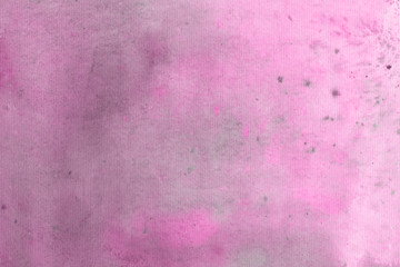 Pink spring watercolor texture with abstract washes and brush strokes on the white paper background. Chaotic abstract organic design.
