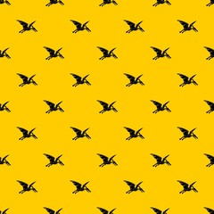 Pterosaurs dinosaur pattern seamless vector repeat geometric yellow for any design