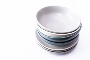 Plates isolated on a white background.