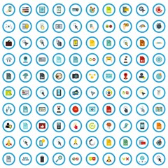 100 interface icons set in flat style for any design vector illustration