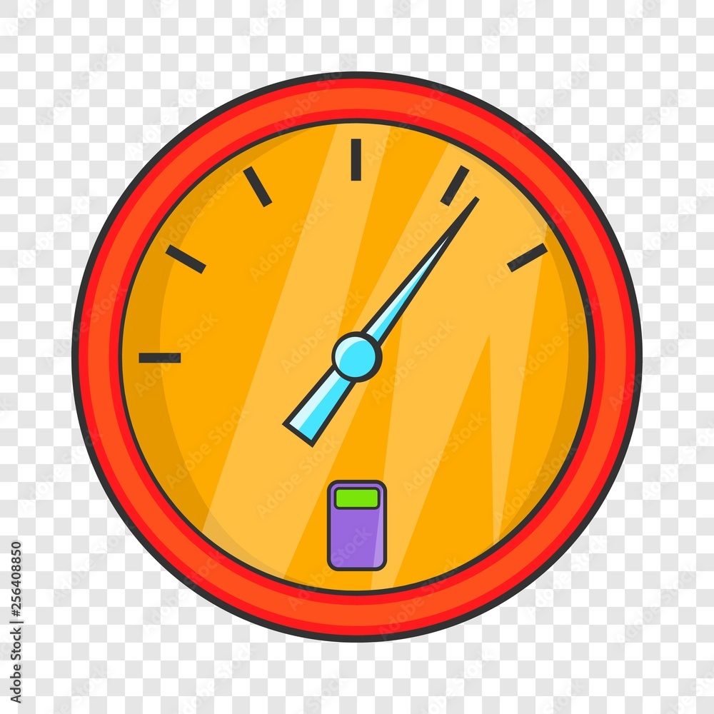 Poster indicator fuel device icon in cartoon style on a background for any web design