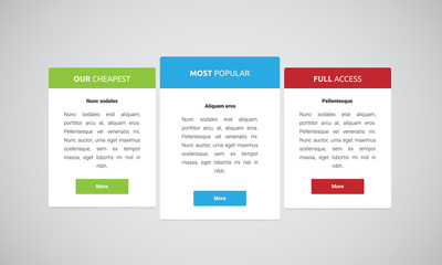 Clean and modern website element, vector illustration