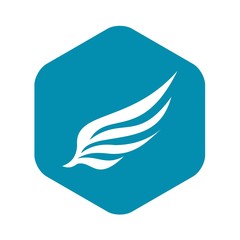 Wing icon in simple style isolated vector illustration