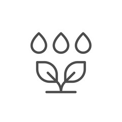 Plant watering line icon