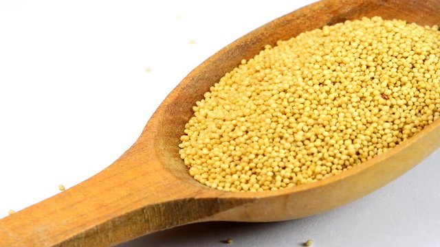 Amarant, healthy food of the Aztecs on a rotary table