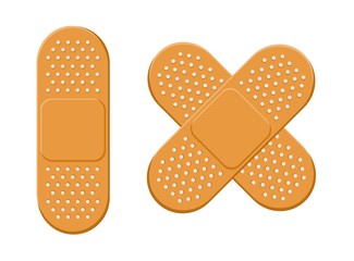 Plaster, bandage vector set
