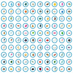 100 interior icons set in isometric 3d style for any design vector illustration